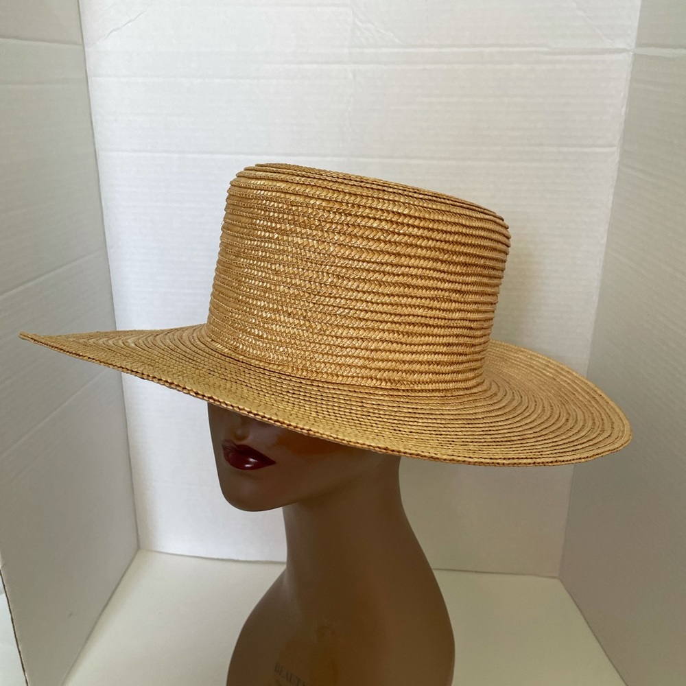SALE- Vintage wide brim summer straw hat